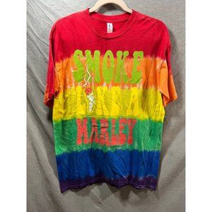 Smoke Like A Marley Shirt Adult Medium Red Orange Short Sleeve Pullover Tee Mens